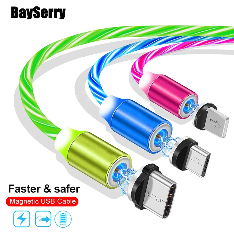 BaySerry Fast Charging Magnetic USB Type C Cable LED Light Magnet Charger USB Micro Cable for iPhone 13 Samsung Huawei Wire Cord
BaySerry Fast Charging Magnetic USB Type C Cable LED Light Magnet Charger USB Micro Cable for iPhone 13 Samsung Huawei Wire Cord