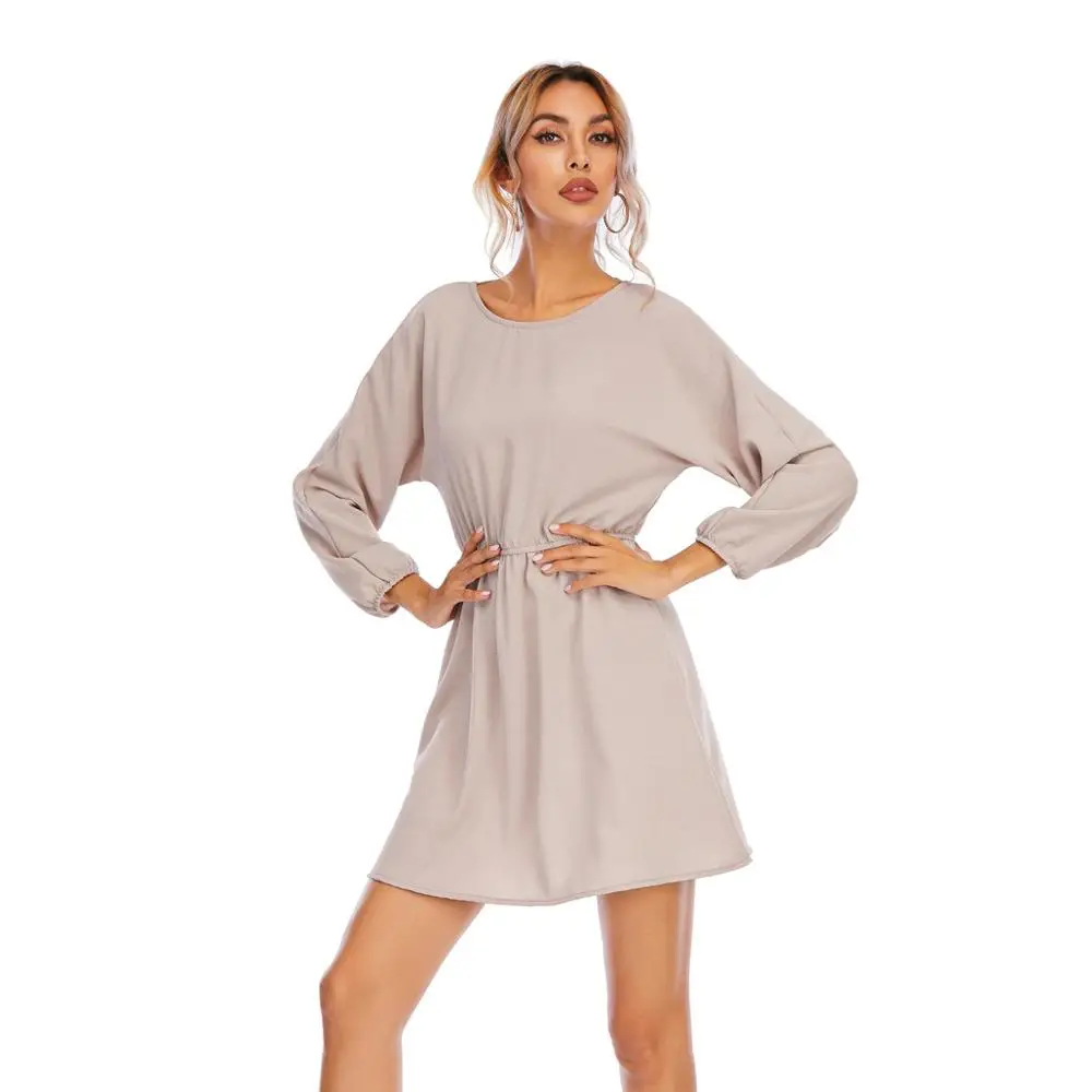 2021 New Spring Women Dress Solid Color Long Sleeve Sexy Backless Loose A-line Dress Female Sweet Mini Casual Dresses Vestidos
2021 New Spring Women Dress Solid Color Long Sleeve Sexy Backless Loose A-line Dress Female Sweet Mini Casual Dresses Vestidos