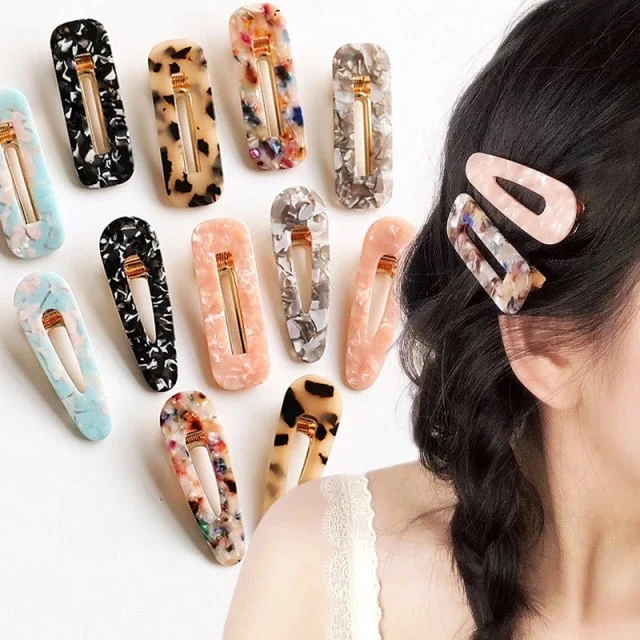 

Korea East Gate ins acetic acid hairpin acrylic edge clip fashion headdress cute hair accessories