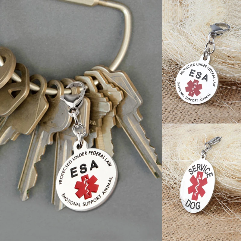 1PC Pet Products DOUBLE SIDED Medical Emotional Support Animal Round Tag ESA Decoration Pet Dog Cat Keychain
1PC Pet Products DOUBLE SIDED Medical Emotional Support Animal Round Tag ESA Decoration Pet Dog Cat Keychain
