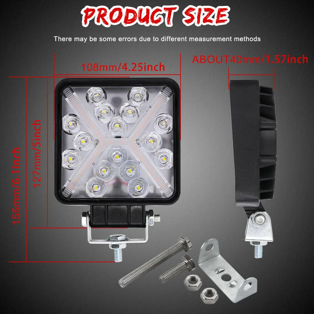 SUV LED Strobe Work Lights Super Brighter Truck 2pcs Set Boat Fog Lamp
SUV LED Strobe Work Lights Super Brighter Truck 2pcs Set Boat Fog Lamp
