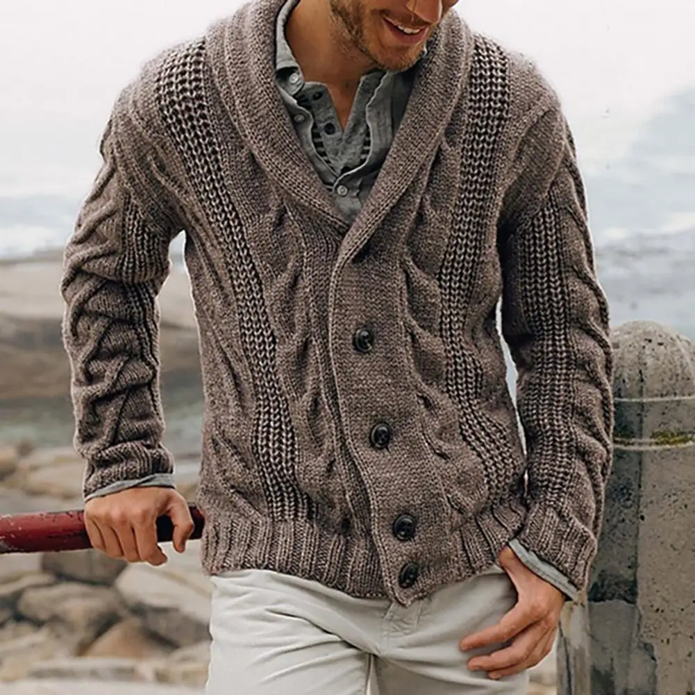Winter Autumn Men Cardigan Solid Color Knitted Sweater Buttons Cardigan Warm Jacket Coat
Winter Autumn Men Cardigan Solid Color Knitted Sweater Buttons Cardigan Warm Jacket Coat
