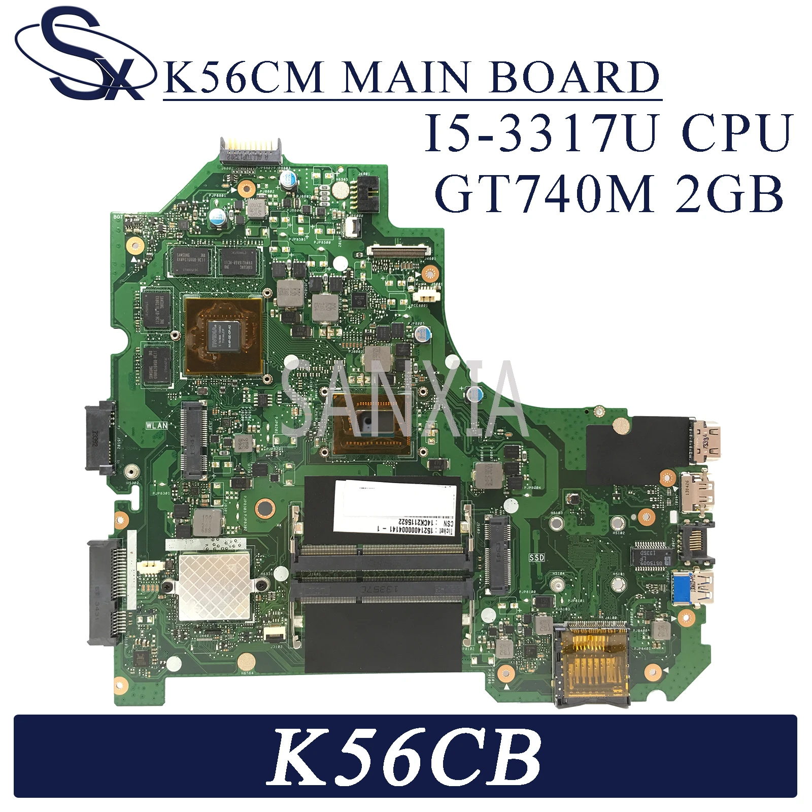 Материнская плата KEFU K56CM для ноутбука ASUS K56CB K56C S550CB S550CM, оригинальная материнская плата стандарта/3317U GT740M
Материнская плата KEFU K56CM для ноутбука ASUS K56CB K56C S550CB S550CM, оригинальная материнская плата стандарта/3317U GT740M