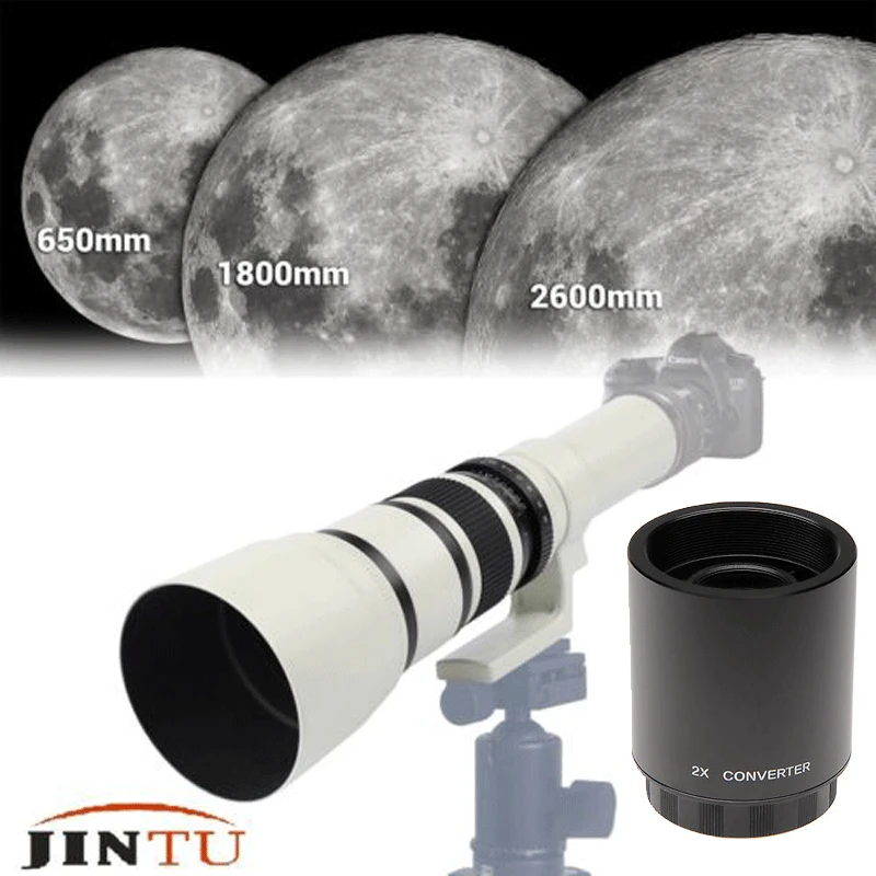 500mm f/6.3 Telephoto Lens + 2x Teleconverter lens 1000mm for Nikon Canon Sony DSLR Camera and Macro 4/3 Mirroreless Camera
500mm f/6.3 Telephoto Lens + 2x Teleconverter lens 1000mm for Nikon Canon Sony DSLR Camera and Macro 4/3 Mirroreless Camera