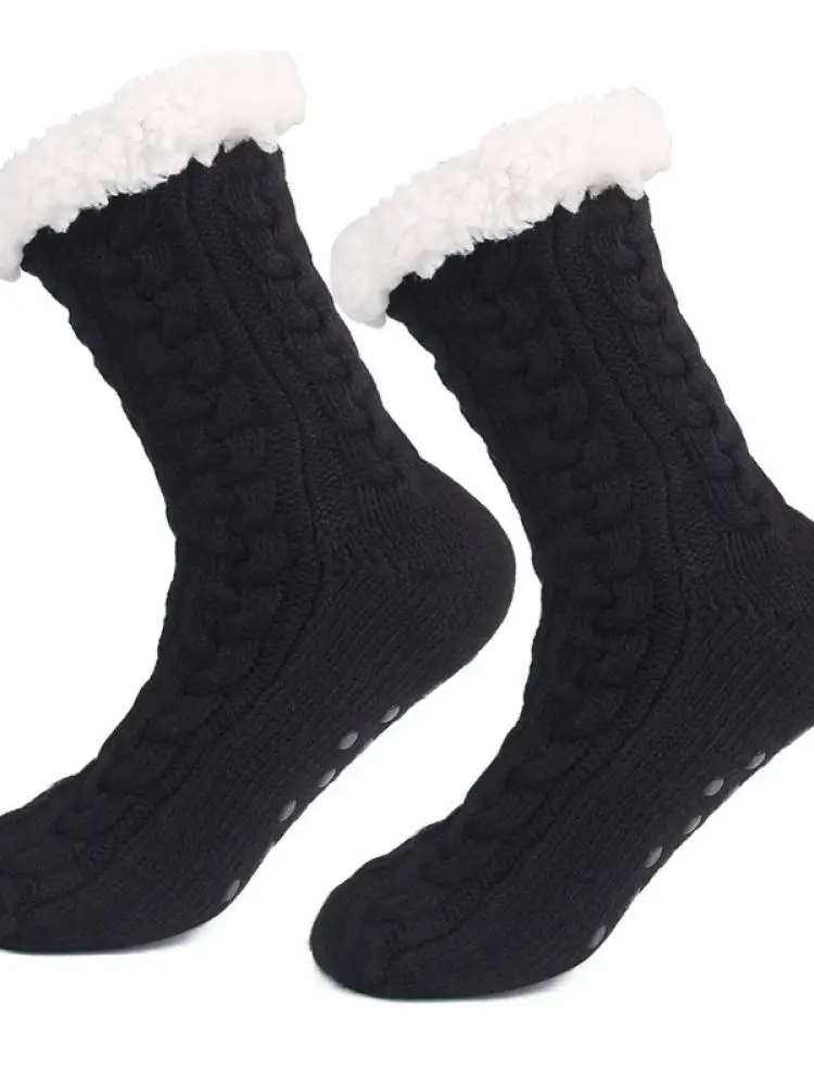 Ladies Slippers Socks Thickened Plus Velvet Non-Slip Socks Home Floor Socks Twist Rope Socks
Ladies Slippers Socks Thickened Plus Velvet Non-Slip Socks Home Floor Socks Twist Rope Socks