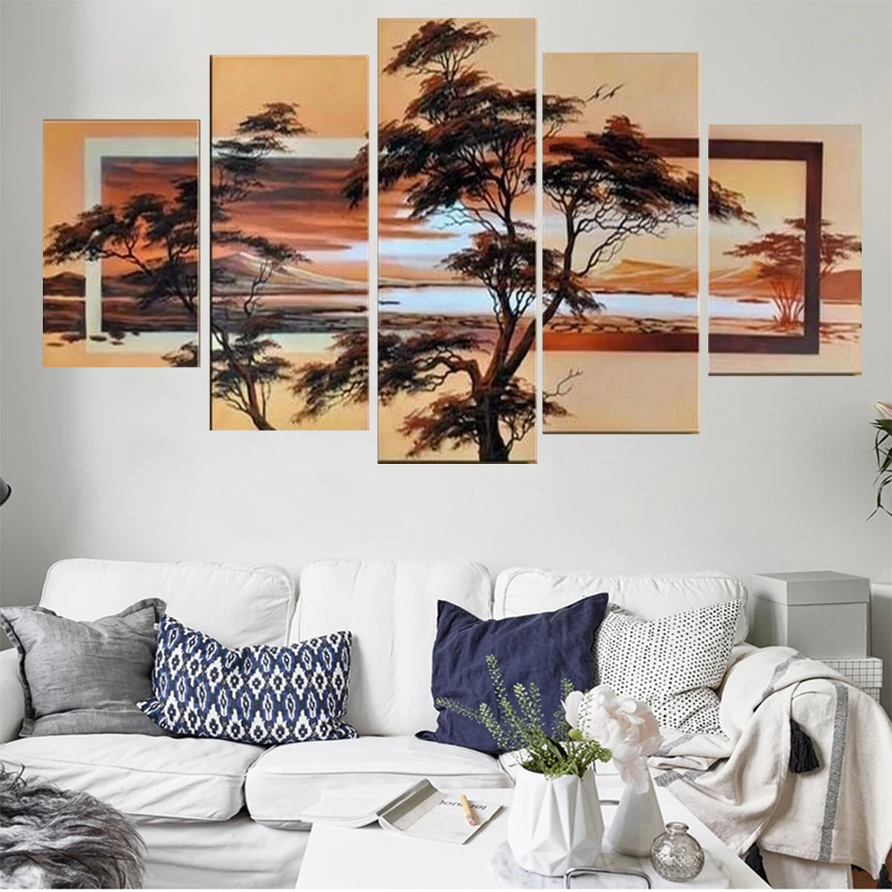 5 Piece Wall Art Canvas Painting Landscape Tree Of Life Poster Nordic Decoration Home Modern Living Room Modular Picture
5 Piece Wall Art Canvas Painting Landscape Tree Of Life Poster Nordic Decoration Home Modern Living Room Modular Picture