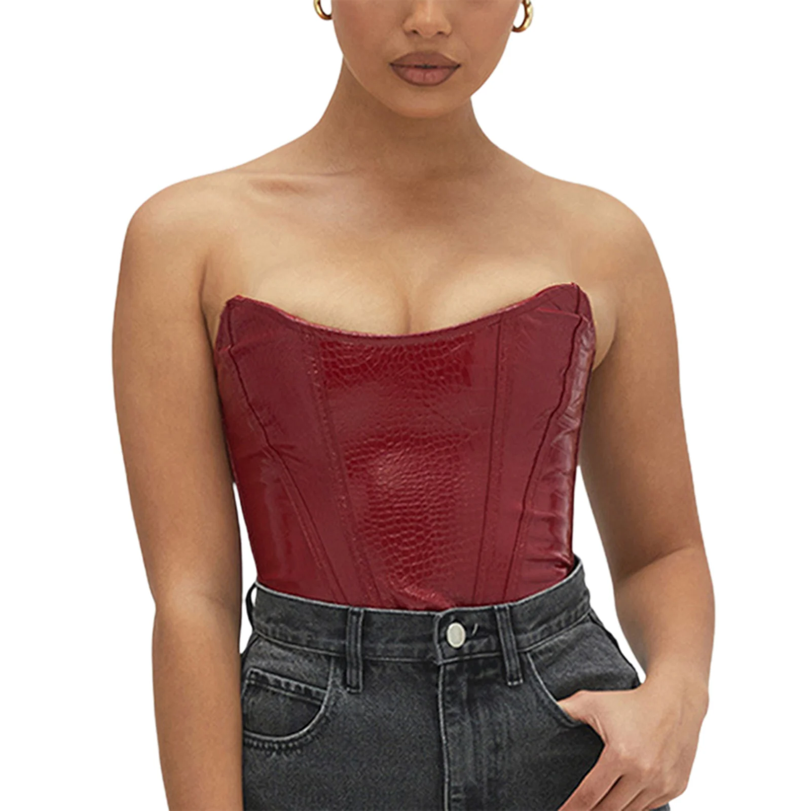 Women Sexy Tube Top, Female Solid Color Off-the-shoulder Close-fitting Sleeveless Top, S/ M/ L, Black/ Red
Women Sexy Tube Top, Female Solid Color Off-the-shoulder Close-fitting Sleeveless Top, S/ M/ L, Black/ Red