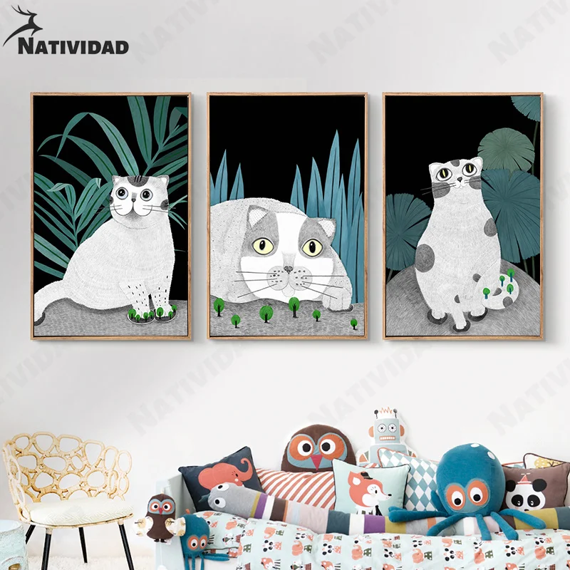 Cartoon Animal Print Poster Cute Cat Children Bedroom Decoration Painting Canvas Print Poster Artist Home Decoration Wall Poster
Cartoon Animal Print Poster Cute Cat Children Bedroom Decoration Painting Canvas Print Poster Artist Home Decoration Wall Poster