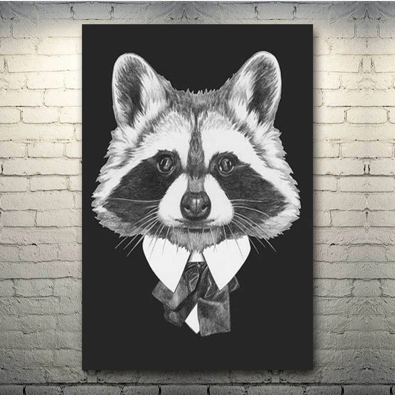 Modern Black And White Animals Heads Suit Gentleman Animal Canvas Painting Art Deco Picture Living Room Cuadros
Modern Black And White Animals Heads Suit Gentleman Animal Canvas Painting Art Deco Picture Living Room Cuadros