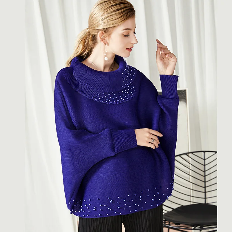 Pleated Loose Plus Size Peter Pan Collar Casual Spring And Autumn Shirt With Beads
Pleated Loose Plus Size Peter Pan Collar Casual Spring And Autumn Shirt With Beads
