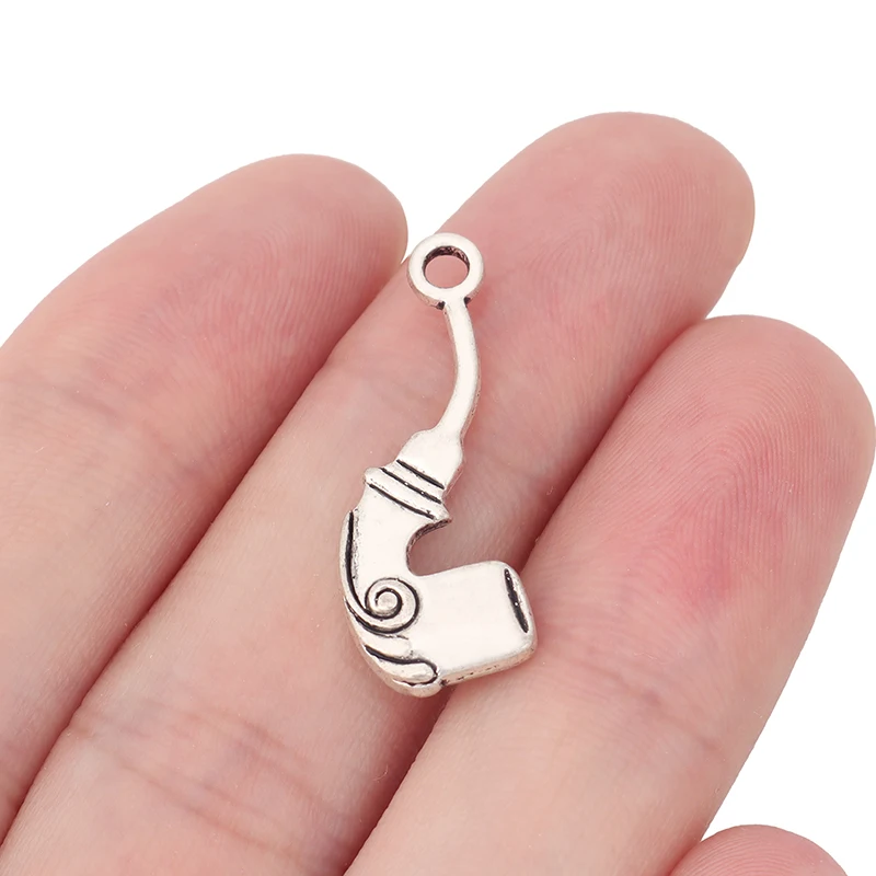 50 x Tibetan Silver 3D Tobacco Pipe Charms Pendants for DIY Jewelry Making Accessories 29x11mm
50 x Tibetan Silver 3D Tobacco Pipe Charms Pendants for DIY Jewelry Making Accessories 29x11mm