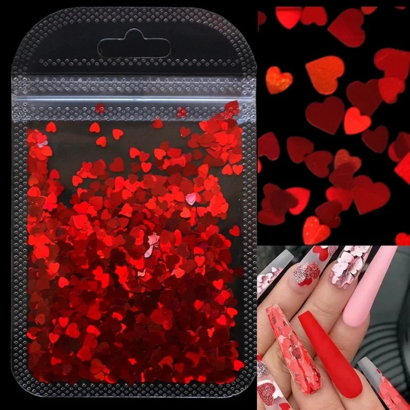 2G Holographic Nail Art Glitter Shiny Sweet Love Heart Flakes Sequins 3D Nails Paillette Manicure Valentine's Day Decorations
2G Holographic Nail Art Glitter Shiny Sweet Love Heart Flakes Sequins 3D Nails Paillette Manicure Valentine's Day Decorations