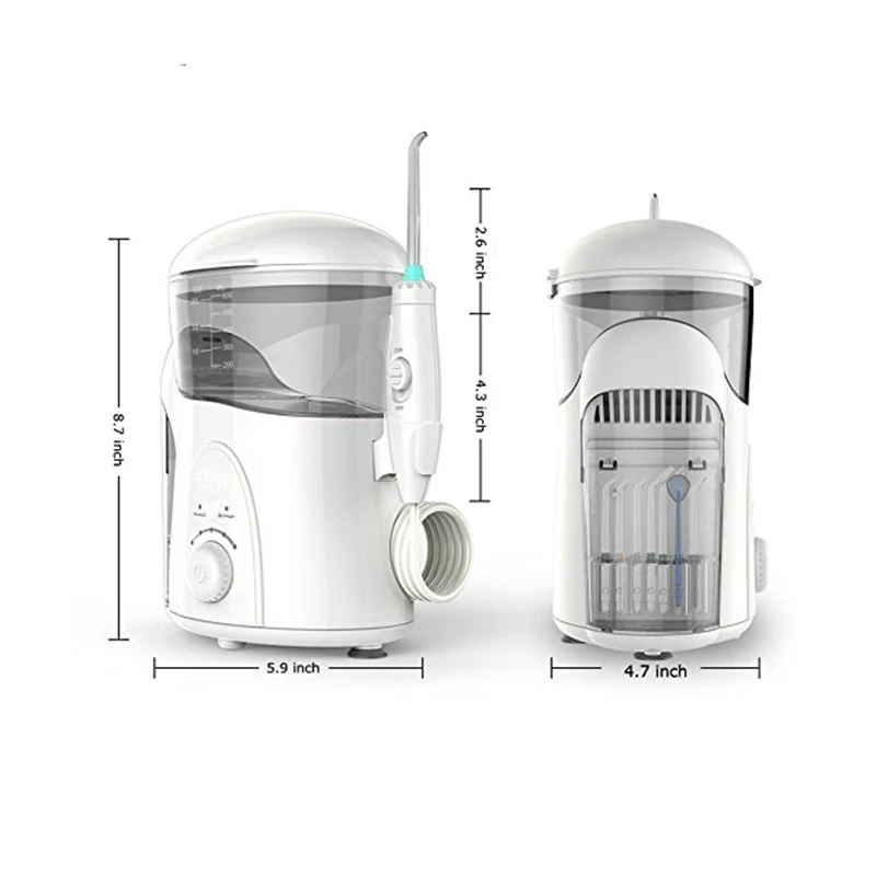 Nicefeel Water Flosser Electric Countertop Oral Irrigator 600ML with 7 Tips for Braces Bridges Care EU Plug
Nicefeel Water Flosser Electric Countertop Oral Irrigator 600ML with 7 Tips for Braces Bridges Care EU Plug