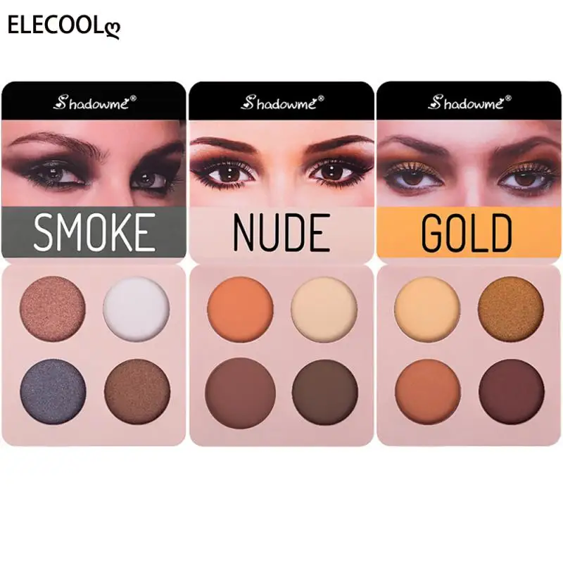 ELECOOL 4 Color Pressed Matte Glitter Eyeshadow Palette Waterproof Long-lasting Eyeshadow Pigment Diamond Shimmer Shiny Makeup
ELECOOL 4 Color Pressed Matte Glitter Eyeshadow Palette Waterproof Long-lasting Eyeshadow Pigment Diamond Shimmer Shiny Makeup
