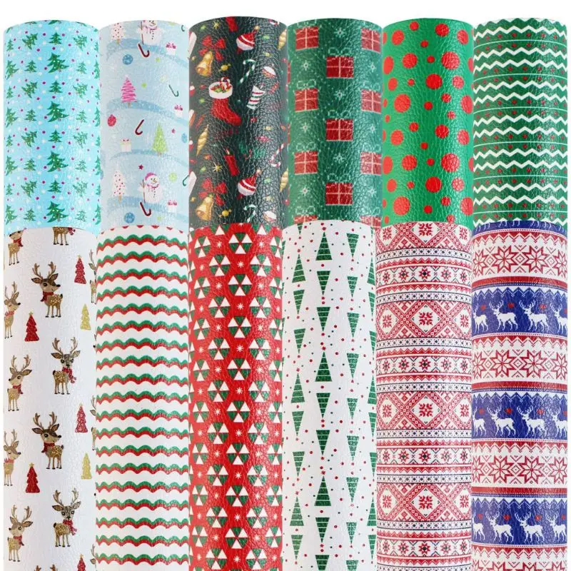 12Pcs DIY Christmas Themed Printed DIY PU Synthetic Leather Sheet for Earrings Hair Bows and Craft Making 8.2 x 6.3 In
12Pcs DIY Christmas Themed Printed DIY PU Synthetic Leather Sheet for Earrings Hair Bows and Craft Making 8.2 x 6.3 In