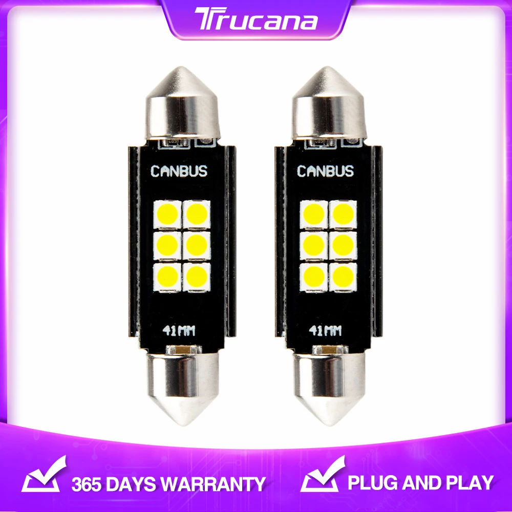 Trucana 2PC C5W 41mm Car LED Bulb C5W C10W 3030 LED CANBUS Auto Interior Dome Lamp Reading Bulb 6500K White
Trucana 2PC C5W 41mm Car LED Bulb C5W C10W 3030 LED CANBUS Auto Interior Dome Lamp Reading Bulb 6500K White