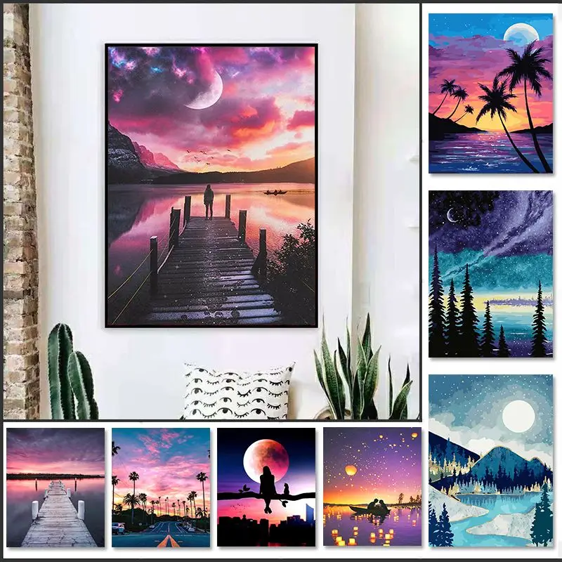GATYZTORY Paint By Numbers Set landscape Oil Painting For Adults DIY Kits Picture Coloring By Numbers home Decor Art
GATYZTORY Paint By Numbers Set landscape Oil Painting For Adults DIY Kits Picture Coloring By Numbers home Decor Art