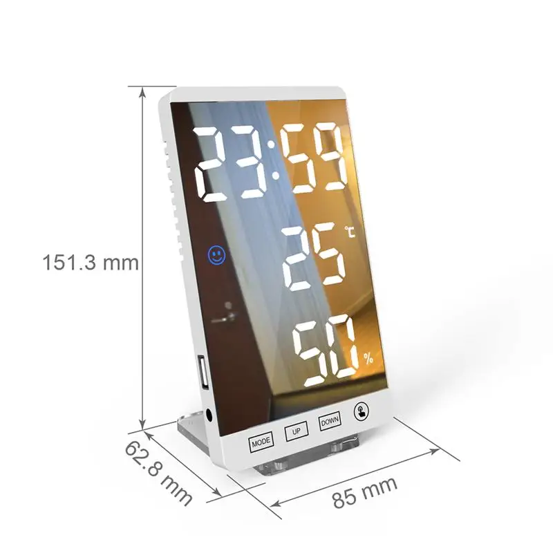 LED Desk Clock USB Charging Fashion Digital Alarm Clock Multifunctional Temperature Humidity Display Clock Desktop Decoration
LED Desk Clock USB Charging Fashion Digital Alarm Clock Multifunctional Temperature Humidity Display Clock Desktop Decoration