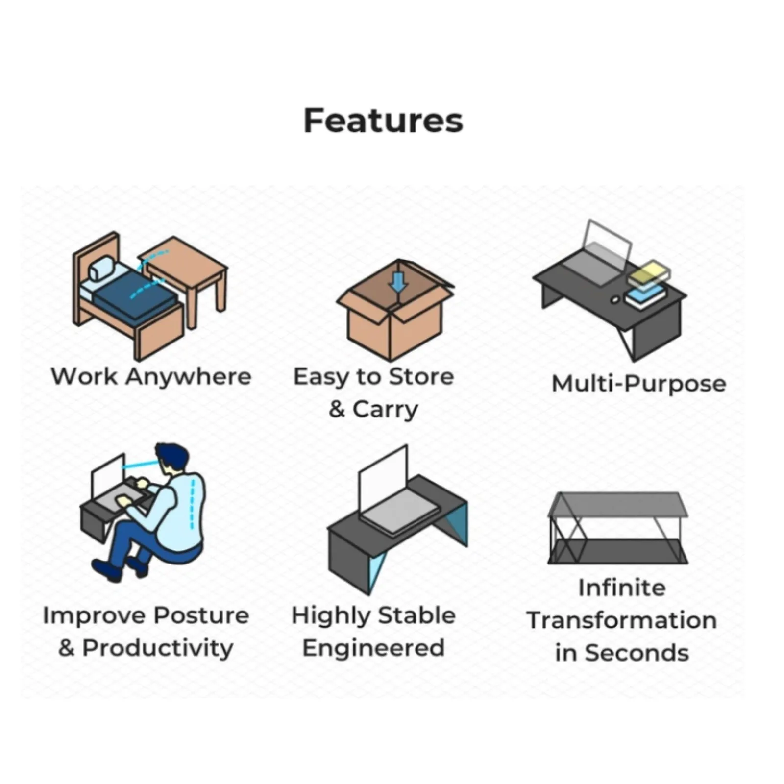 Adjustable Foldable Laptop Stand Non-slip Desktop Laptop Holder Notebook Stand Sfor Notebook Macbook Pro Air Ipad Pro#G3