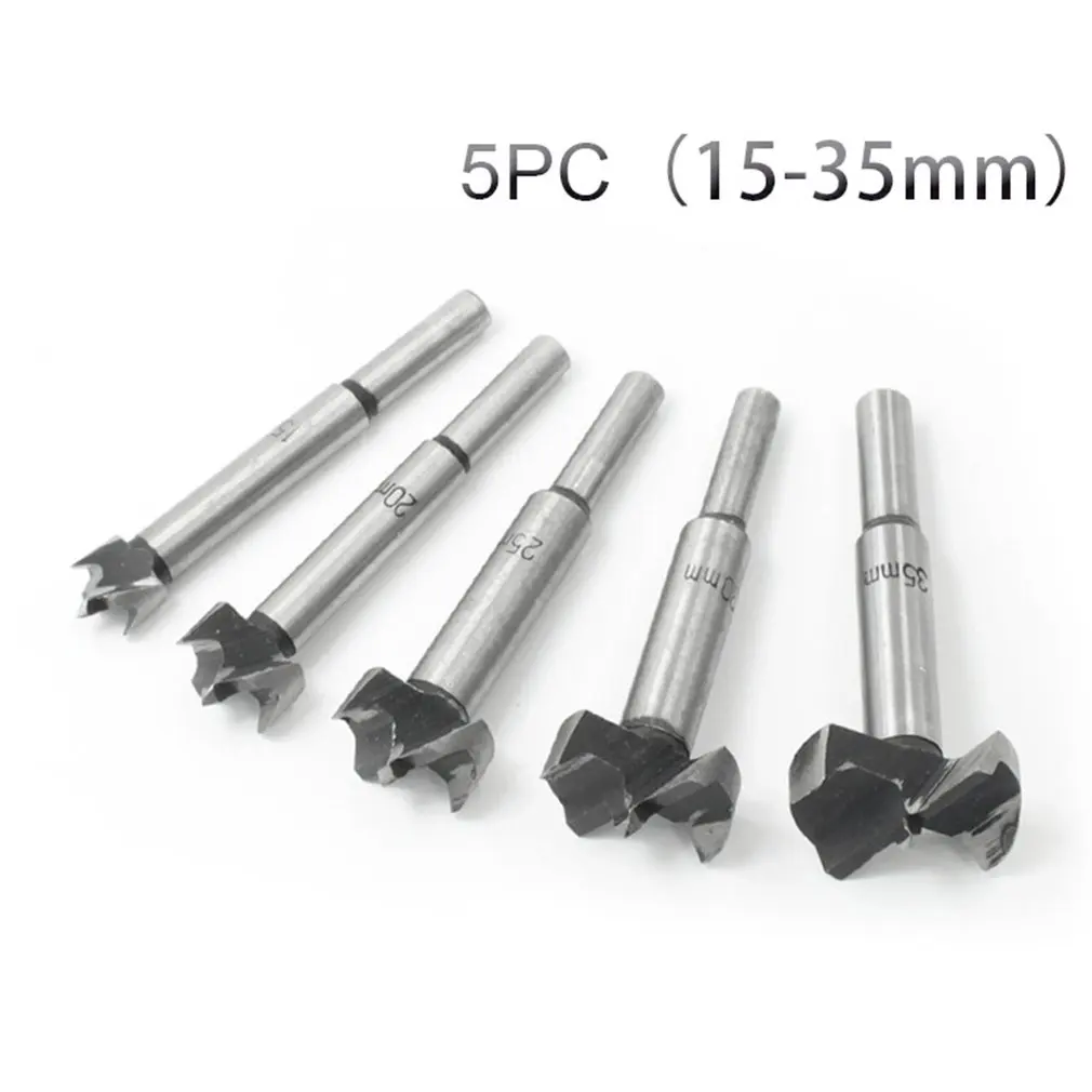 5Pcs Forstner Carbon Steel Boring Drill Bits Woodworking Self Centering Hole Saw Tungsten Carbide Wood Cutter Tool Set 15-35mm
5Pcs Forstner Carbon Steel Boring Drill Bits Woodworking Self Centering Hole Saw Tungsten Carbide Wood Cutter Tool Set 15-35mm