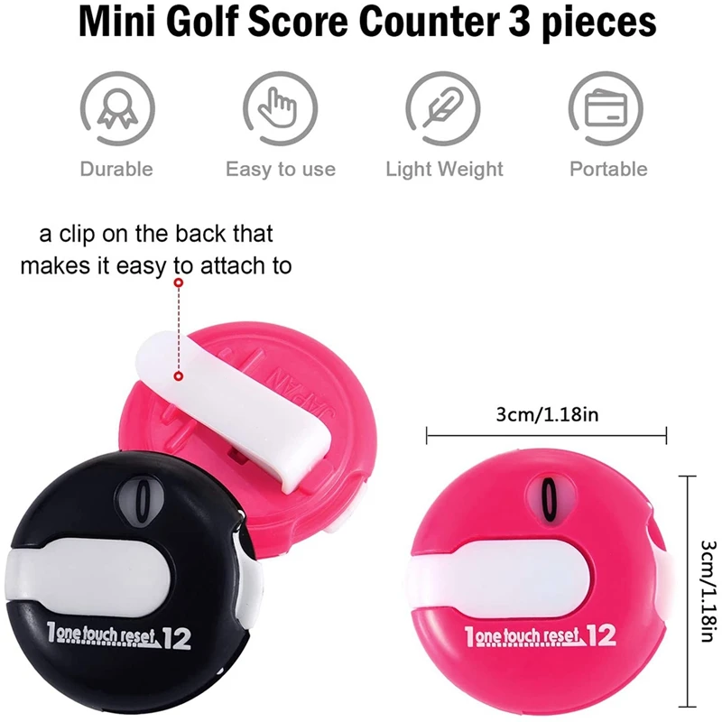 4 PCS Golf Score Counter Clicker Mini Stroke Counter with One Key Reset Handheld Score Counter Golf Sports Accessories
4 PCS Golf Score Counter Clicker Mini Stroke Counter with One Key Reset Handheld Score Counter Golf Sports Accessories