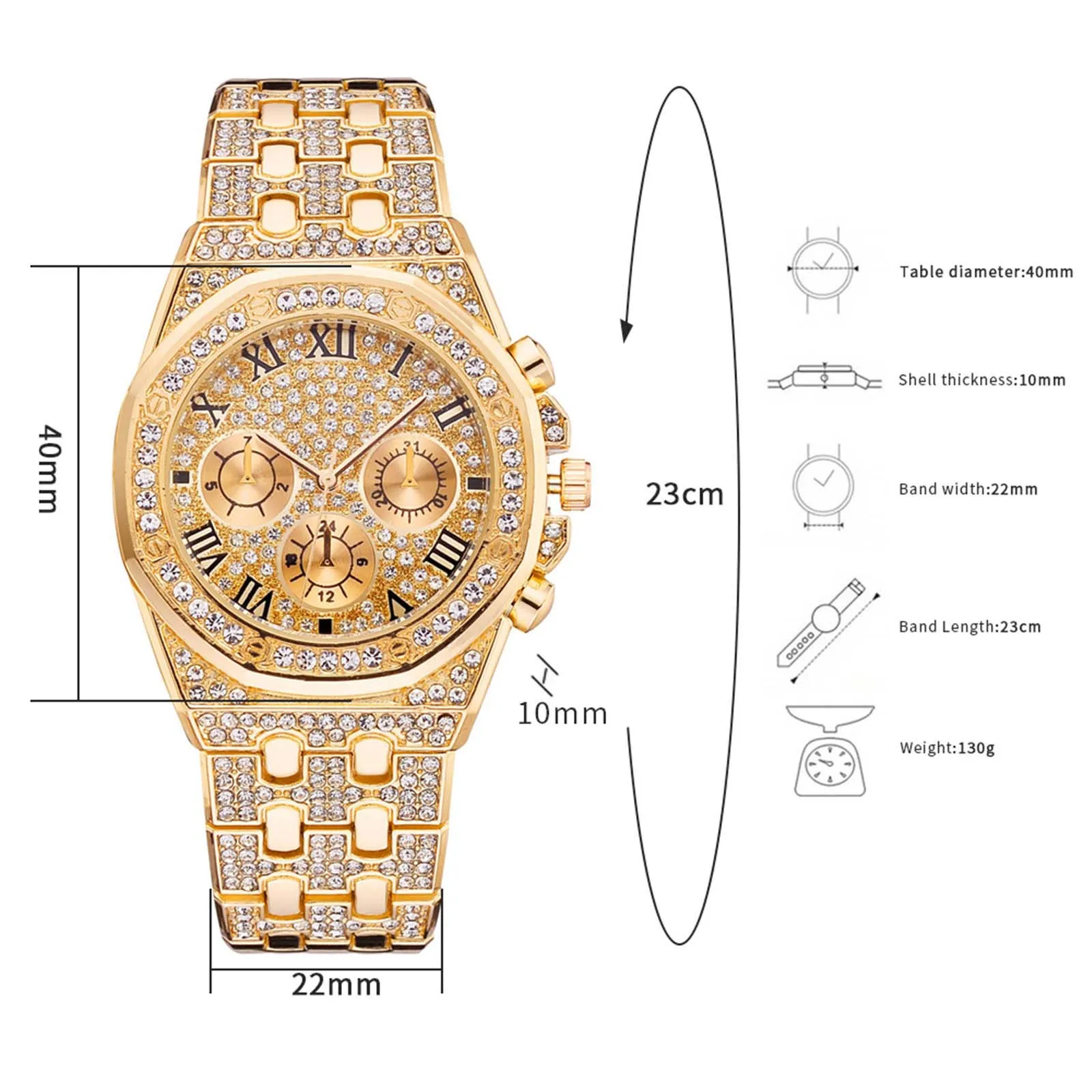 Man Fashion Quartz Watch Clock Stainless Steel Strap Diamond Dial Casual Wristwatch Crystal Jewelry F5
Man Fashion Quartz Watch Clock Stainless Steel Strap Diamond Dial Casual Wristwatch Crystal Jewelry F5