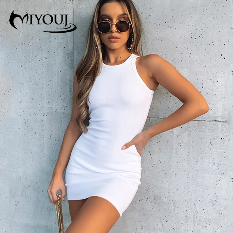 MIYOUJ Sleeveless Bodycon Dress White Sexy Ribbed Mini Dresses Summer Women Clothes Solid Bordered Tank Vestido Party Streetwear
MIYOUJ Sleeveless Bodycon Dress White Sexy Ribbed Mini Dresses Summer Women Clothes Solid Bordered Tank Vestido Party Streetwear