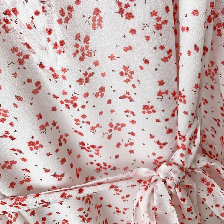 2021 Spring Summer Women's Midi Dress Floral Print V-Neck Long Sleeve Waist Lace Up 100% Viscose Ladies Long Robe for Holiday
2021 Spring Summer Women's Midi Dress Floral Print V-Neck Long Sleeve Waist Lace Up 100% Viscose Ladies Long Robe for Holiday