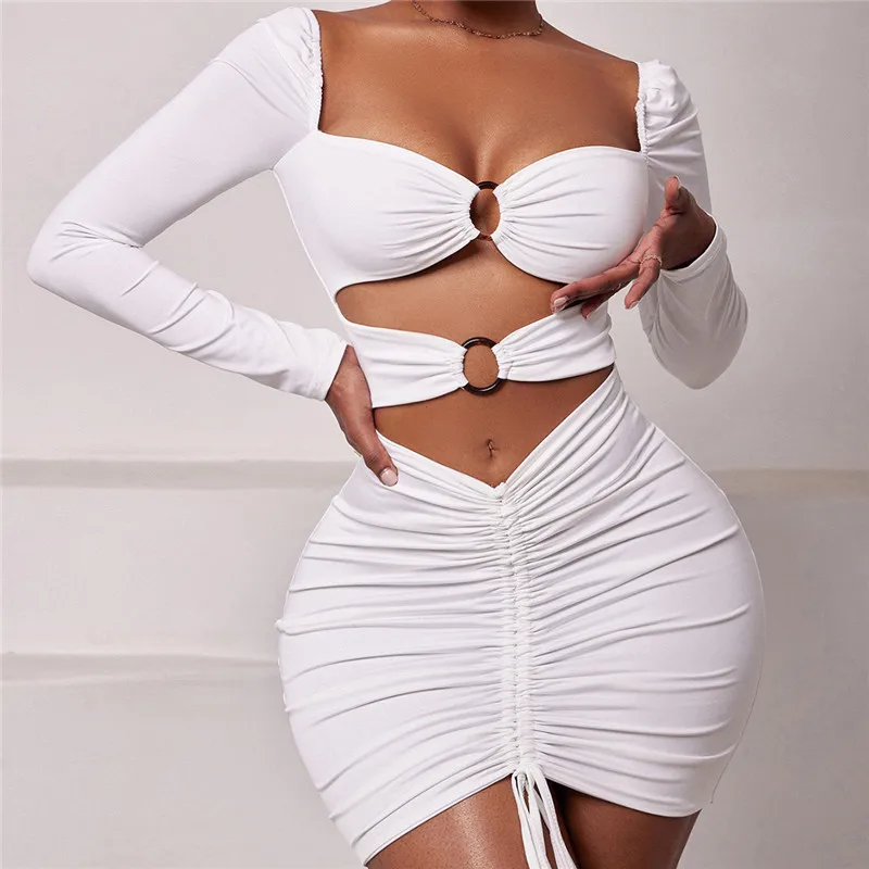 Robe Femme Vestido Feminino New Sexy Square Collar Hollow Long Sleeve Resin Circle Pleated Dress Roupas Femininas
Robe Femme Vestido Feminino New Sexy Square Collar Hollow Long Sleeve Resin Circle Pleated Dress Roupas Femininas