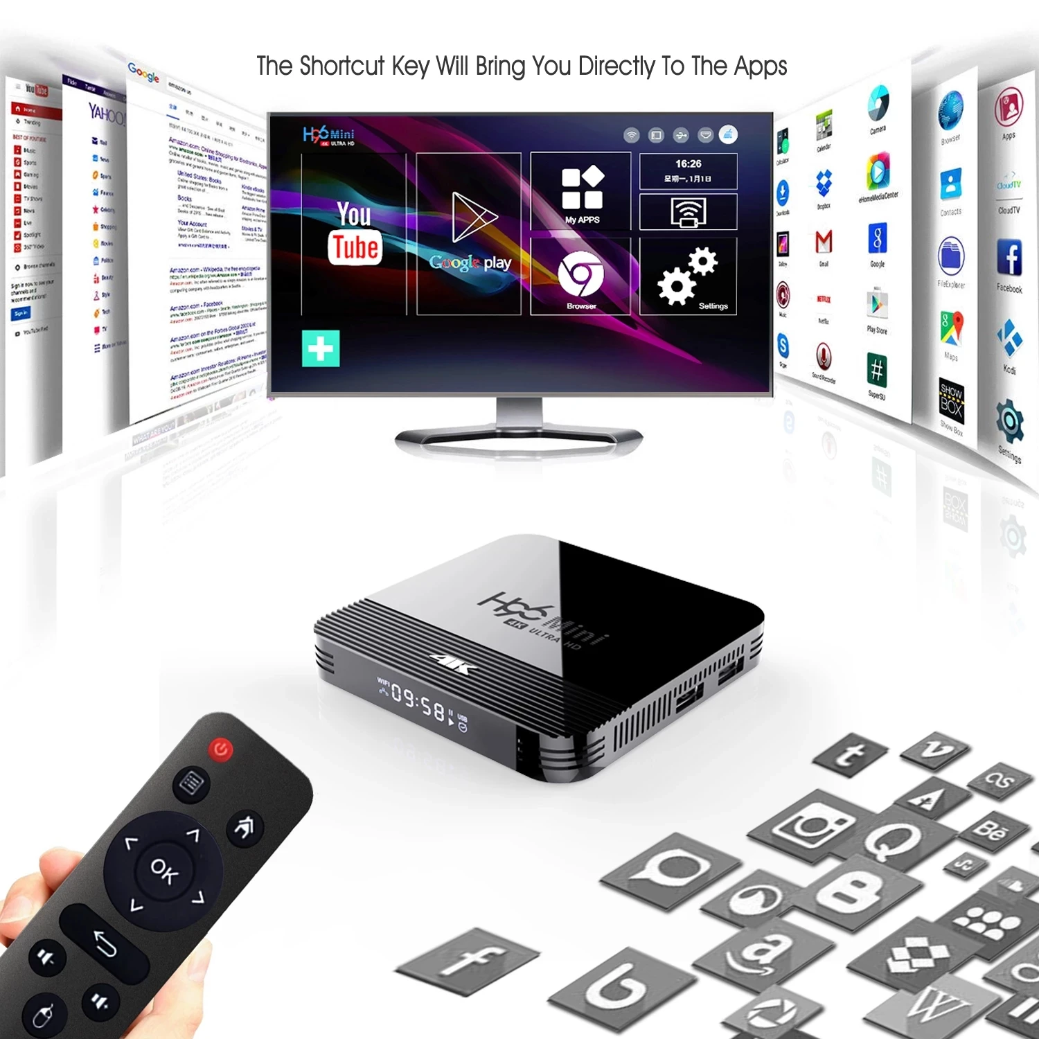 H96 Mini H8 TV Box Android 9.0 2GB 16GB TV Box 4K Android TV Box Smart TV Box LSmart Google Play Media Player Android TV box
H96 Mini H8 TV Box Android 9.0 2GB 16GB TV Box 4K Android TV Box Smart TV Box LSmart Google Play Media Player Android TV box