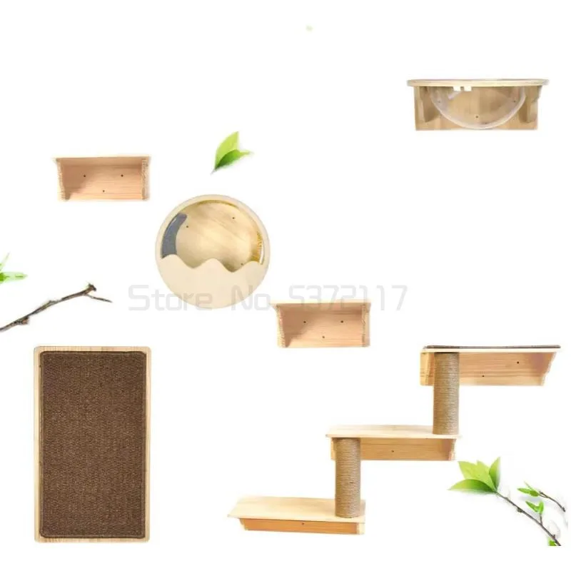 Roped Cat Bridge Climbing Frame Wall Mounted Wood Cat Tree House Bed Sisal Scratching Post Jumping Bridge Pet Furniture
Roped Cat Bridge Climbing Frame Wall Mounted Wood Cat Tree House Bed Sisal Scratching Post Jumping Bridge Pet Furniture