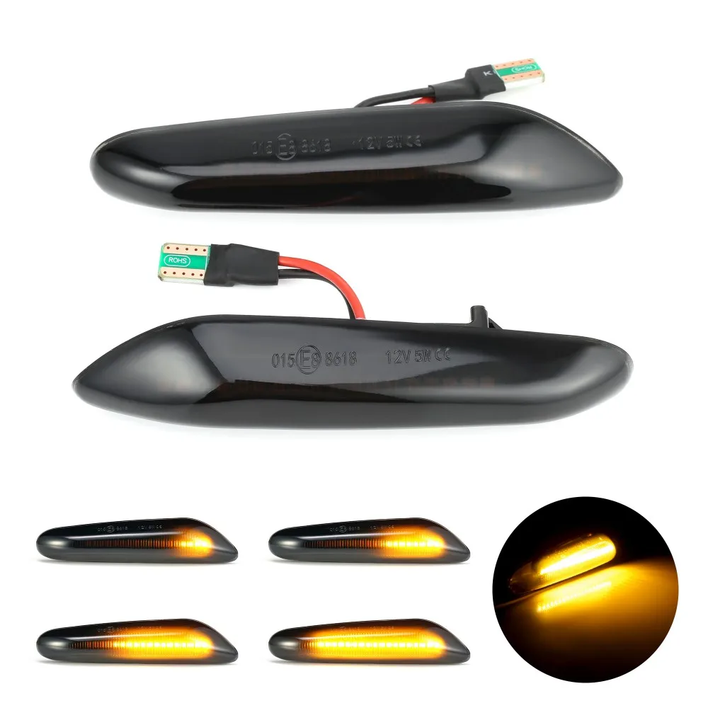 2Pcs LED Dynamic Side Marker Turn Signal Lights For BMW E90 E91 E92 E60 E87 E82 E46 Sequential Blinker Car Door Streamer Lamps
2Pcs LED Dynamic Side Marker Turn Signal Lights For BMW E90 E91 E92 E60 E87 E82 E46 Sequential Blinker Car Door Streamer Lamps