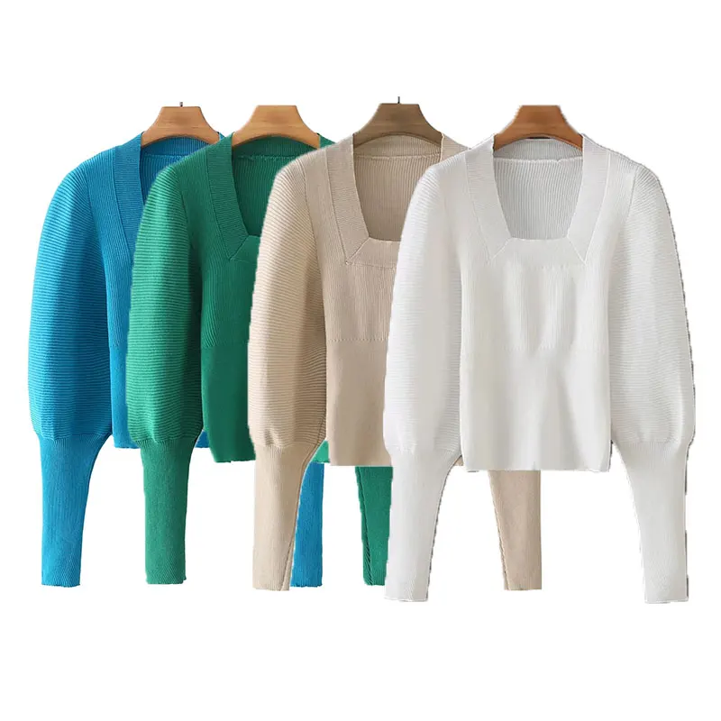 Nlzgmsj ZBZA Women Autumn Winter Knit Basic Pullovers New Korean Square Collar Puff Sleeve Sweater Elegant Slim Knitwear
Nlzgmsj ZBZA Women Autumn Winter Knit Basic Pullovers New Korean Square Collar Puff Sleeve Sweater Elegant Slim Knitwear