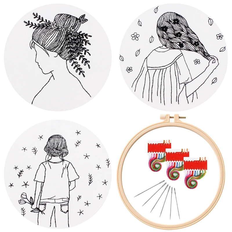 3 Pcs Girl Embroidery Kit for Beginners, Modern Embroidery Starter Kits, Gift Embroidery Set, Craft Kit, English Description
3 Pcs Girl Embroidery Kit for Beginners, Modern Embroidery Starter Kits, Gift Embroidery Set, Craft Kit, English Description