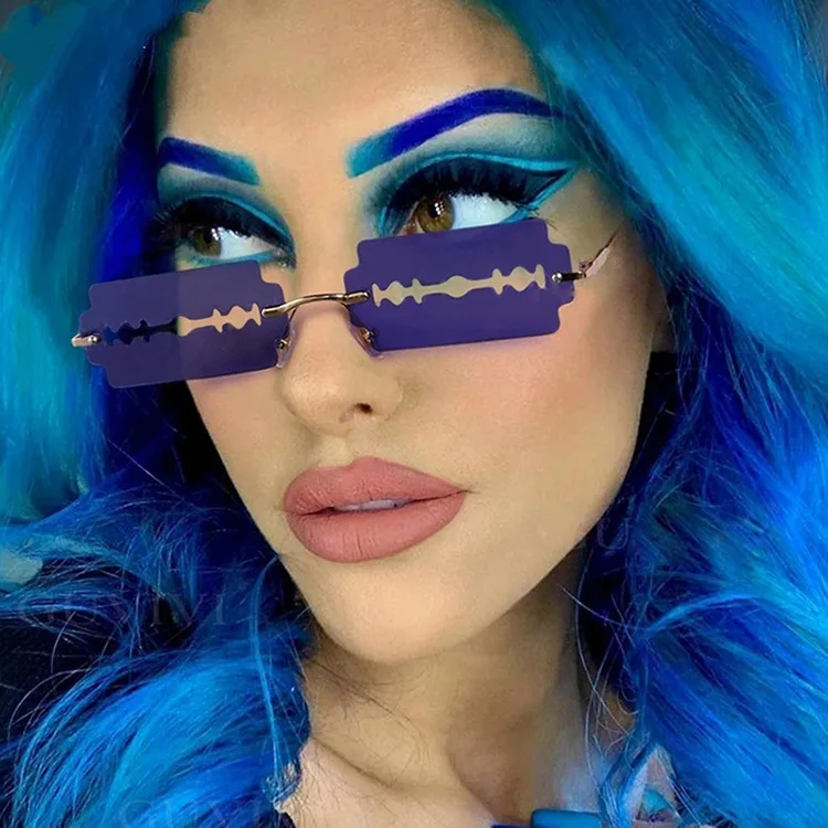 Blade Rimless Rectangle Sunglasses Women New Unique Hollow Out Sun Glasses Women Vintage Punk Style Oculos Feminino Gafas Shades
Blade Rimless Rectangle Sunglasses Women New Unique Hollow Out Sun Glasses Women Vintage Punk Style Oculos Feminino Gafas Shades