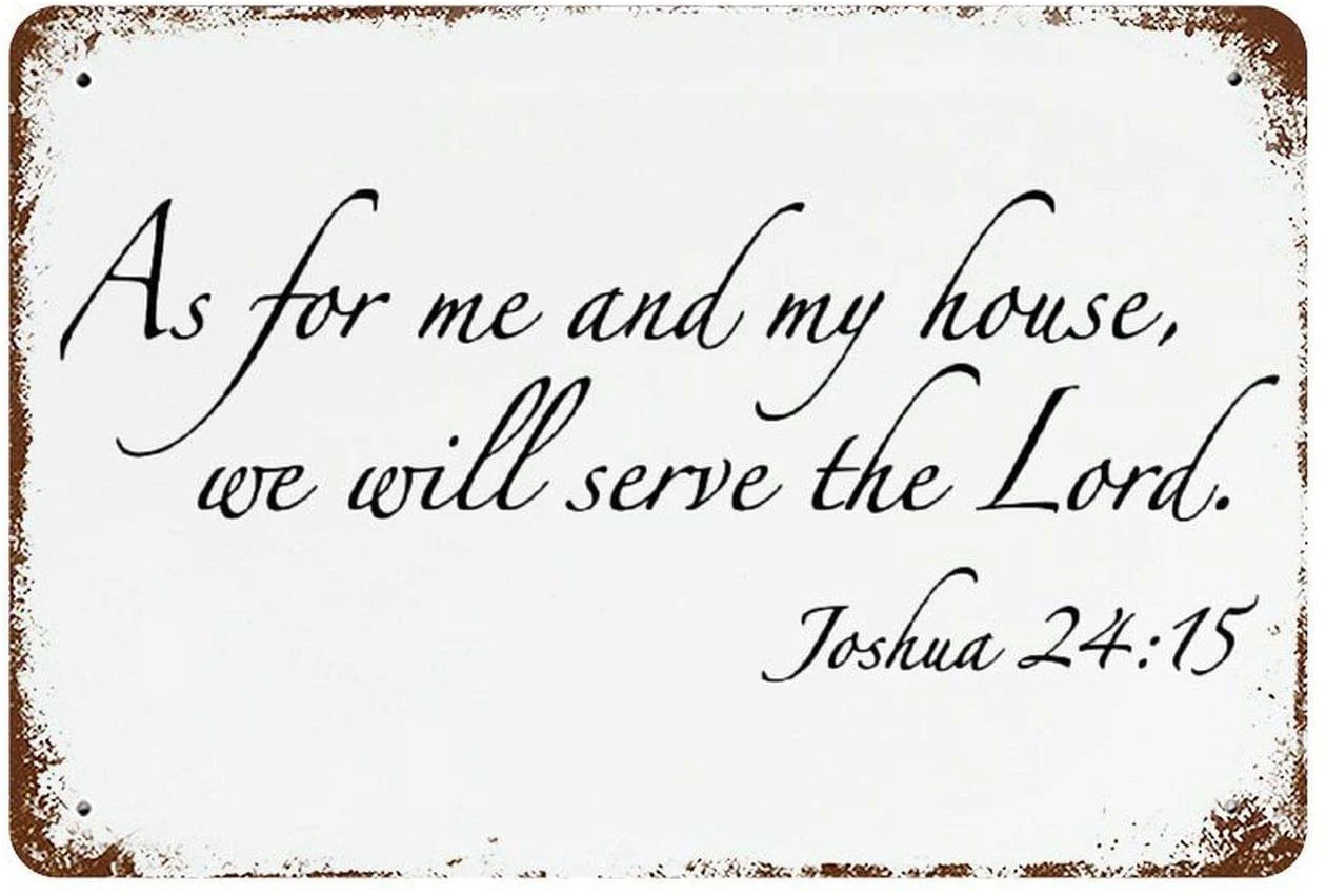 As for Me and My House We Will Serve The Lard Retro Family Living Room Bedroom Customizable Decorative Metal Tin Sign 8x12 Inch
As for Me and My House We Will Serve The Lard Retro Family Living Room Bedroom Customizable Decorative Metal Tin Sign 8x12 Inch