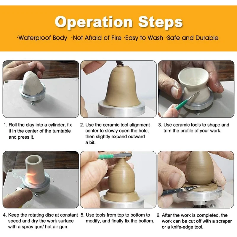 USB Pottery Wheel Machine,0-2300 RPM/ Clay Making Pottery Machine, DIY Art Clay Making Working Machine with Pottery Tool
USB Pottery Wheel Machine,0-2300 RPM/ Clay Making Pottery Machine, DIY Art Clay Making Working Machine with Pottery Tool