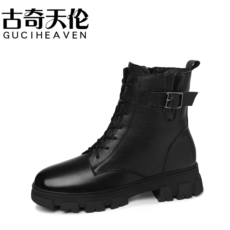 Round toe thick heel Martin boots with solid color short boots waterproof platform women shoes
Round toe thick heel Martin boots with solid color short boots waterproof platform women shoes