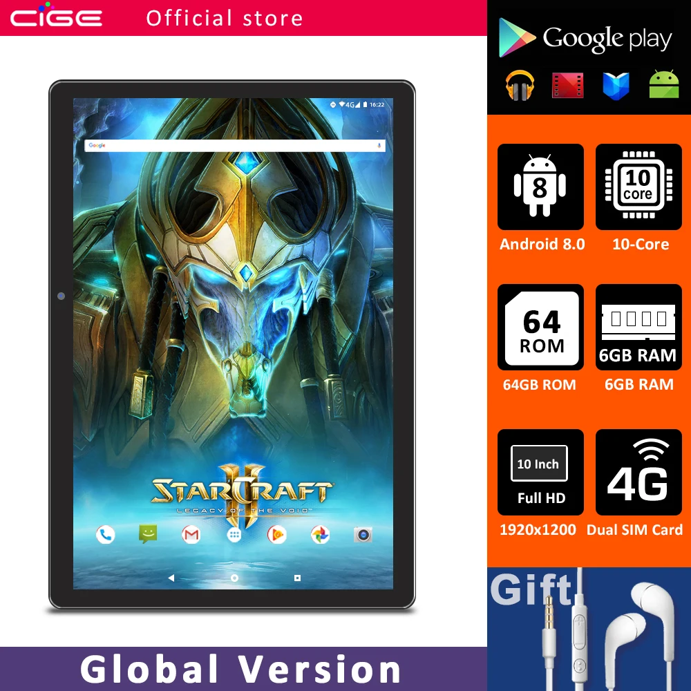 N9 10 Inch Tablet Pc Android 8.0 6GB RAM 64GB ROM Dual SIM Cards 3G 4G Phone Call Tablets Google Play GPS Tab WiFi Bluetooth
N9 10 Inch Tablet Pc Android 8.0 6GB RAM 64GB ROM Dual SIM Cards 3G 4G Phone Call Tablets Google Play GPS Tab WiFi Bluetooth