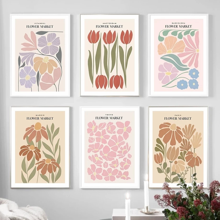 Canvas Paintings Colorful Abstract Flowers Market Wall Art HD Print Poster Home Decor Modular Pictures For Bedroom No Framework
Canvas Paintings Colorful Abstract Flowers Market Wall Art HD Print Poster Home Decor Modular Pictures For Bedroom No Framework