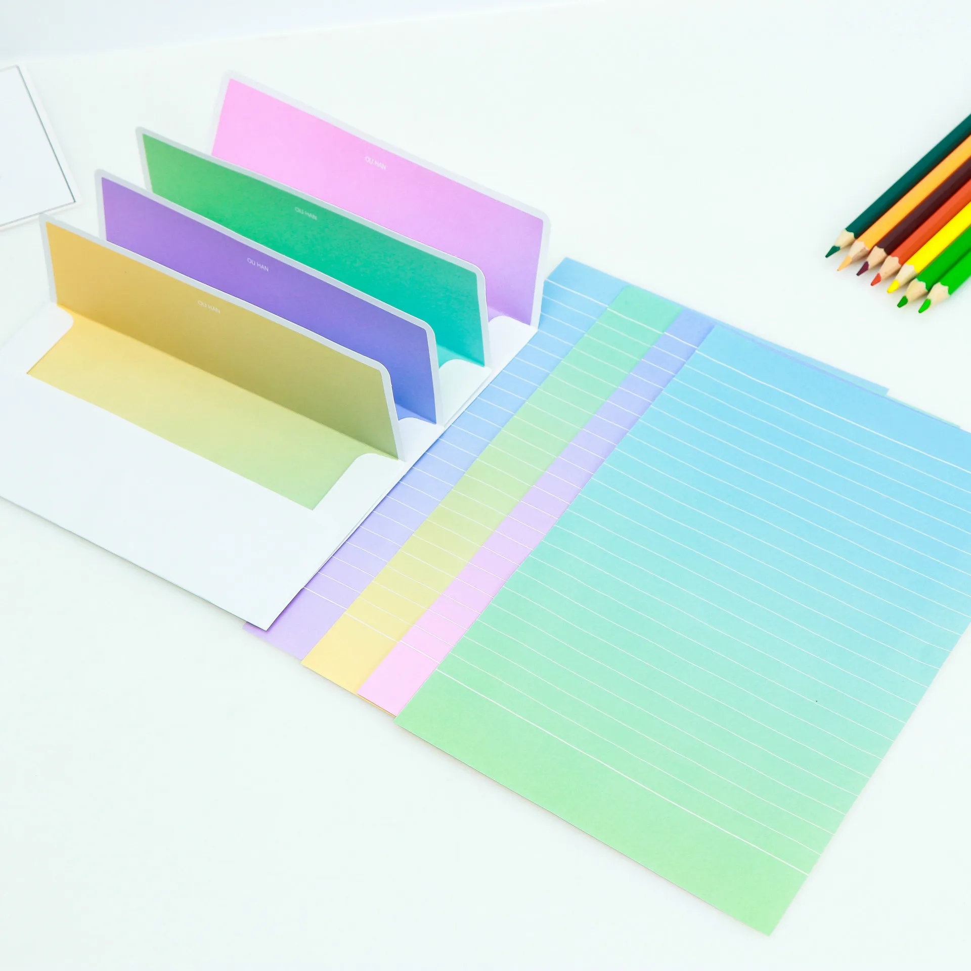 4pcs High Quality Gradient Color Letter Pad 2pcs Envelope Set Romantic Love Confession Invitation Writing Paper Leave Message
4pcs High Quality Gradient Color Letter Pad 2pcs Envelope Set Romantic Love Confession Invitation Writing Paper Leave Message