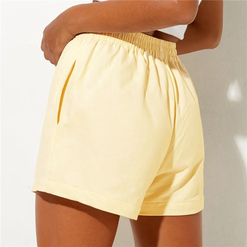 Women Summer Casual Shorts Solid Color High Waist Elastic Loose Wide Leg Short Pants Sports Sweatpants Female Bottoms 
Women Summer Casual Shorts Solid Color High Waist Elastic Loose Wide Leg Short Pants Sports Sweatpants Female Bottoms