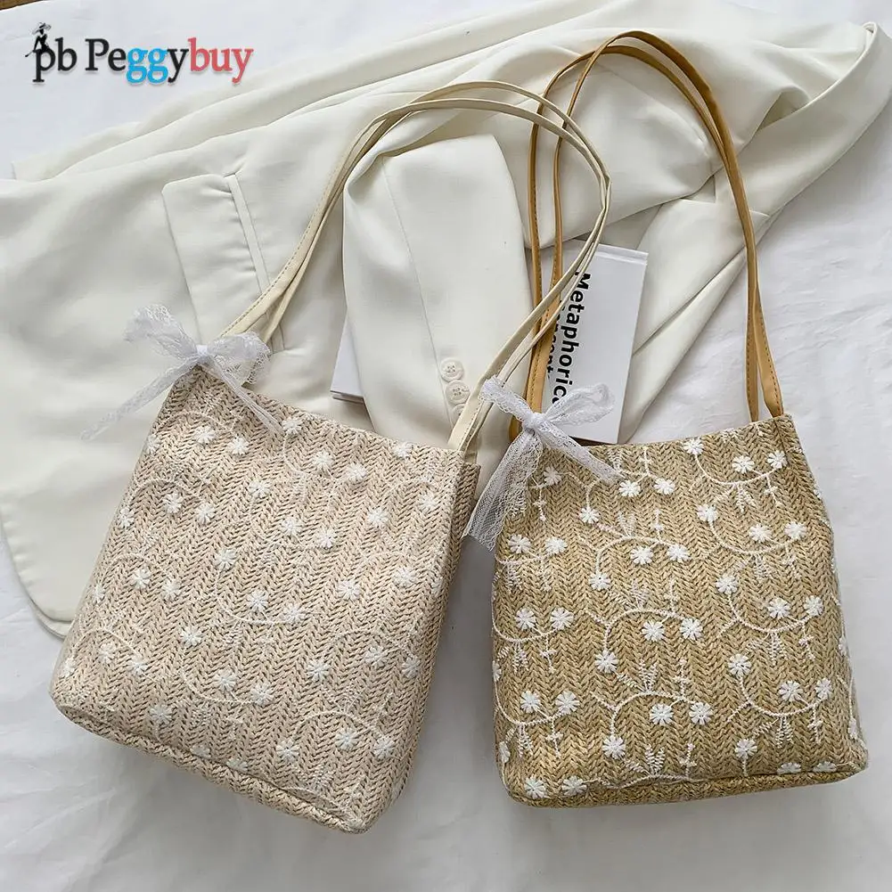 Letters Embroidery Bucket Tote Bag Women Woven Retro Ladies Silk Scarf Handbags Summer Handbag Women Tote Vintage
Letters Embroidery Bucket Tote Bag Women Woven Retro Ladies Silk Scarf Handbags Summer Handbag Women Tote Vintage