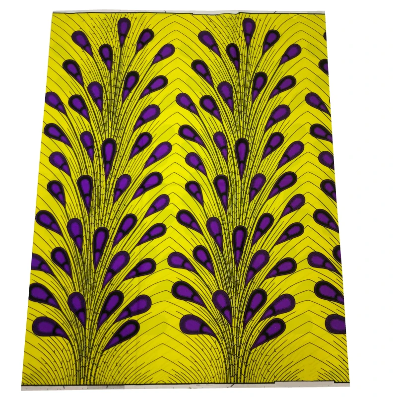 Ankara DIY Fabrics African Real Wax Purple Peacock Feather Print 6 Yards/Piece Yellow Polyester Tissu Textiles for Lady
Ankara DIY Fabrics African Real Wax Purple Peacock Feather Print 6 Yards/Piece Yellow Polyester Tissu Textiles for Lady