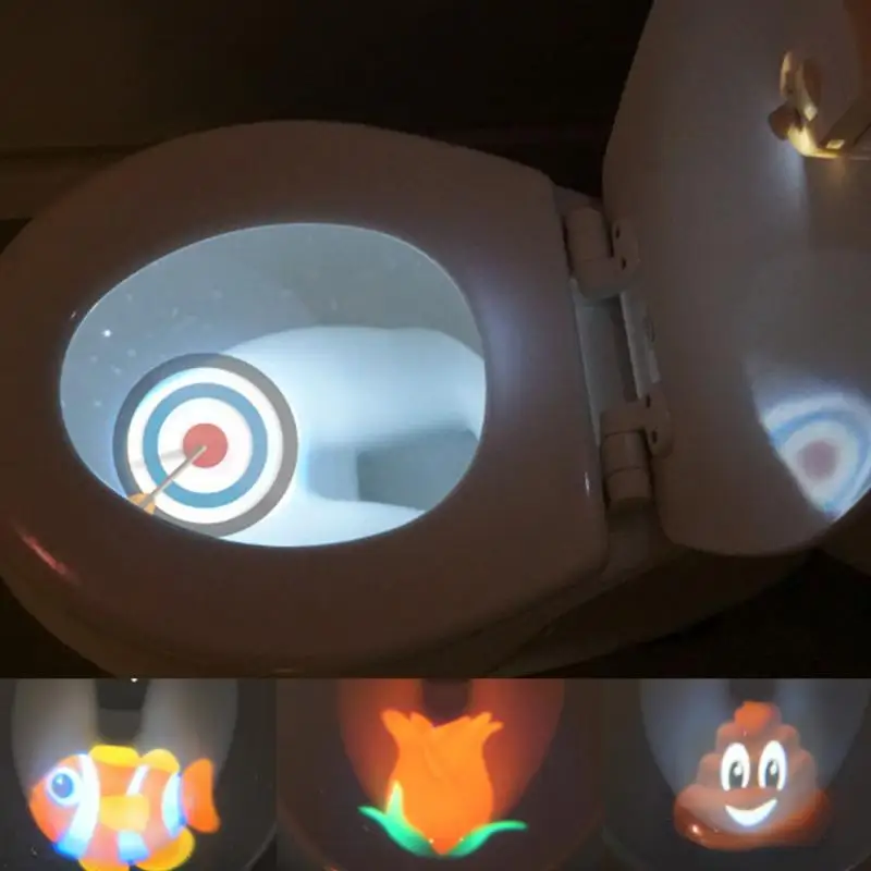 Toilet Night Light Motion-activated Sensor Bathroom Projector Target Projection Light Cartoon Children's Toilet Training Light
Toilet Night Light Motion-activated Sensor Bathroom Projector Target Projection Light Cartoon Children's Toilet Training Light