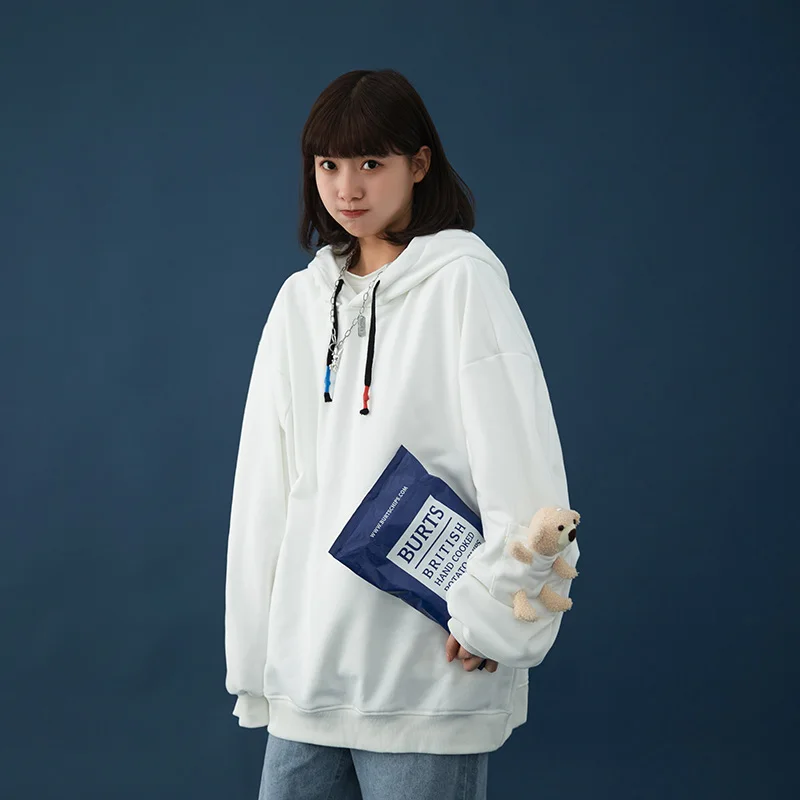 Hoodies Women Autumn Soft Casual Loose Fashion Korean Hooded Cute Solid Plus Size Sweet Female Mujer De Moda Hoody High Street 
Hoodies Women Autumn Soft Casual Loose Fashion Korean Hooded Cute Solid Plus Size Sweet Female Mujer De Moda Hoody High Street