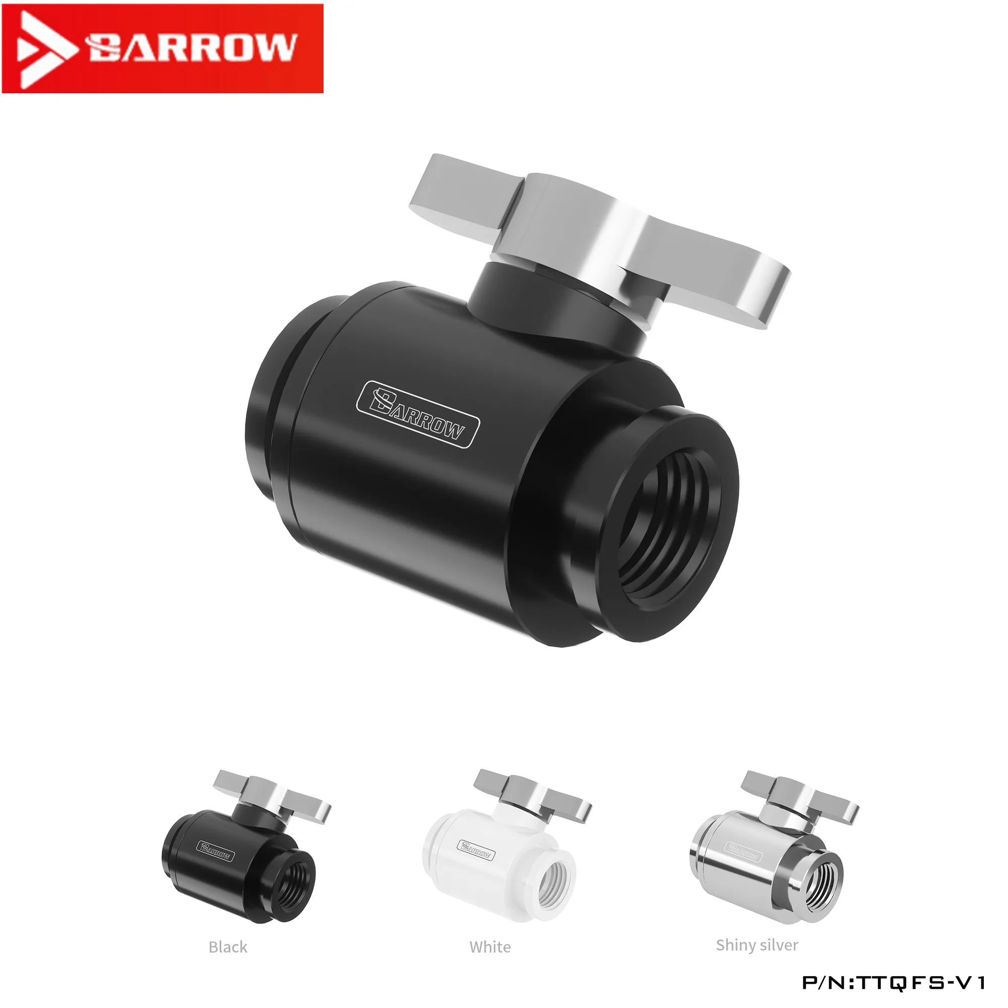 Barrow G1 / 4 black / bright silver / white MINI brass chrome-plated handle double internal teeth water stop ball valve TTQFS-V1
Barrow G1 / 4 black / bright silver / white MINI brass chrome-plated handle double internal teeth water stop ball valve TTQFS-V1