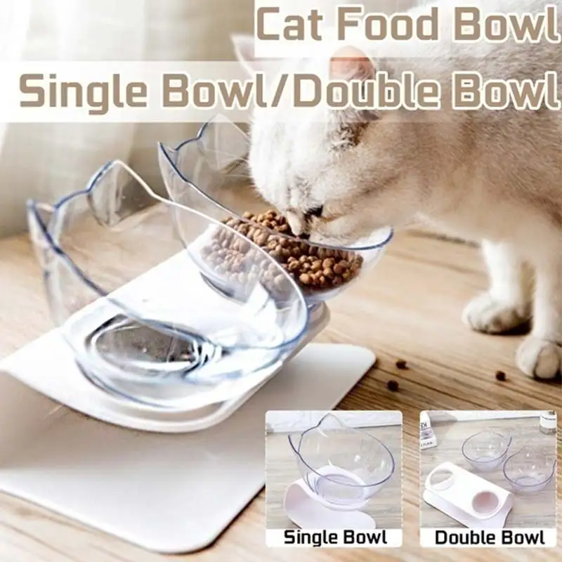 Cat Double Bowl Kitten Bowl Dog Bowl Transparent Material Non-slip Food Bowl With Protection Cervical Transparent Cat Supplies
Cat Double Bowl Kitten Bowl Dog Bowl Transparent Material Non-slip Food Bowl With Protection Cervical Transparent Cat Supplies