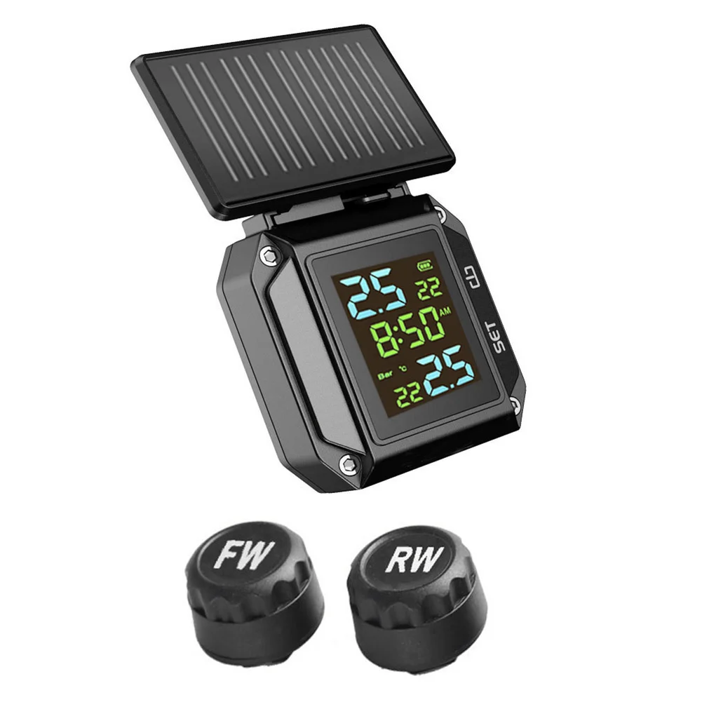 Solar Tire Pressure Detector With 2External Sensors Wireless Tire Pressure Monitoring System TPMS With LCD High-Precision Displa
Solar Tire Pressure Detector With 2External Sensors Wireless Tire Pressure Monitoring System TPMS With LCD High-Precision Displa