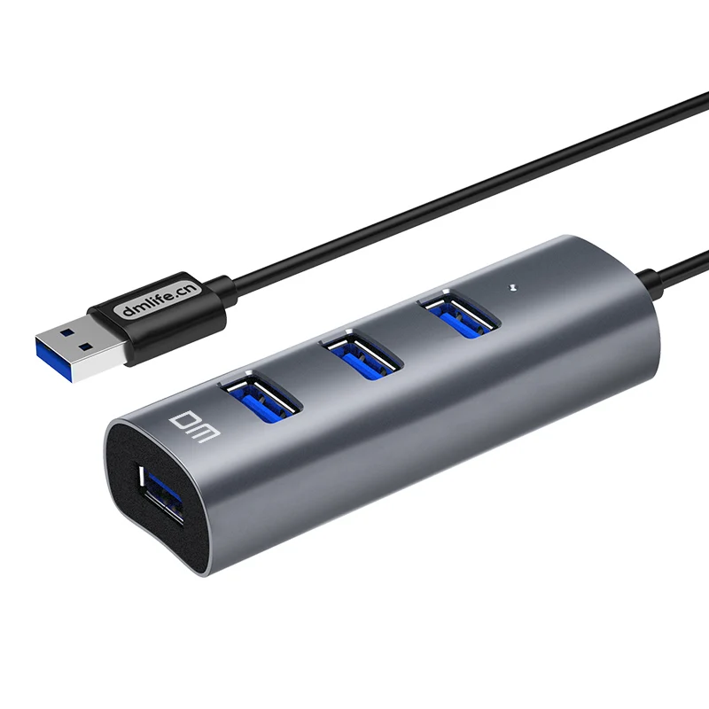 DM CHB009 4 порта USB3.0 высокоскоростной концентратор Поддержка 1 ТБ HDD скорость